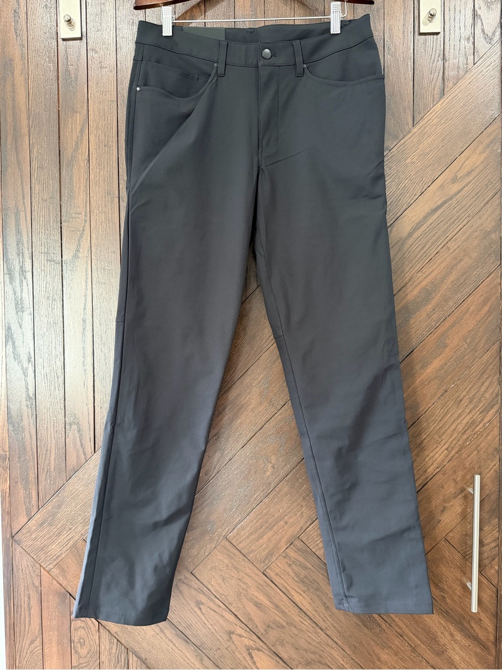 lululemon athletica Men's Black Straight-Leg Chinos